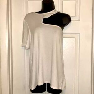 NWT ELOQUII White One Shoulder Pullover Top Size 18/20 S/S‎  NWT